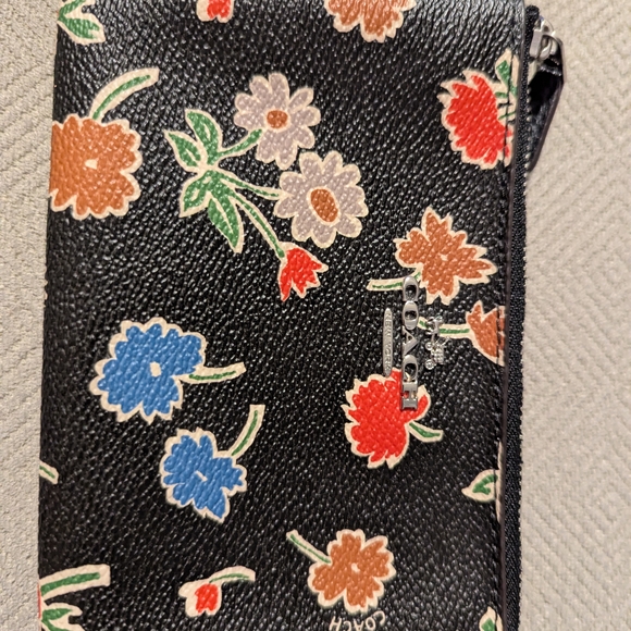 Coach Black Floral Wristlet - Picture 3 of 15